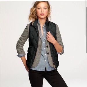 J. Crew Black Puffer Vest